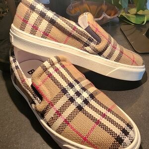 Plaid Slip-On Sneakers